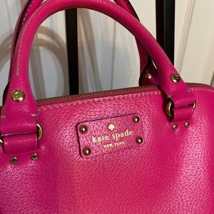 Hot Pink Kate Spade leather handbag